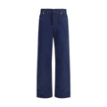 Blaue Baumwoll-Jeans mit geradem Bein