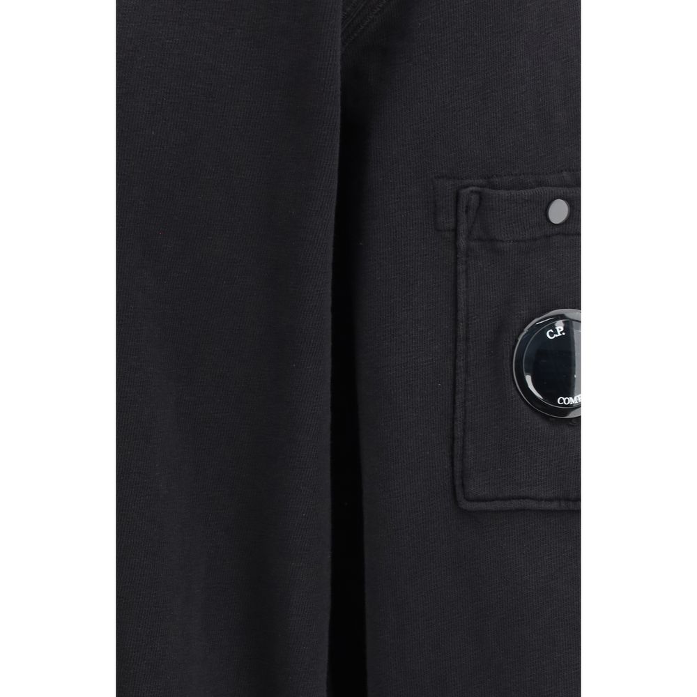 Schwarzes Baumwoll-Sweatshirt