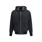 Bomberjacke aus schwarzem Nylon
