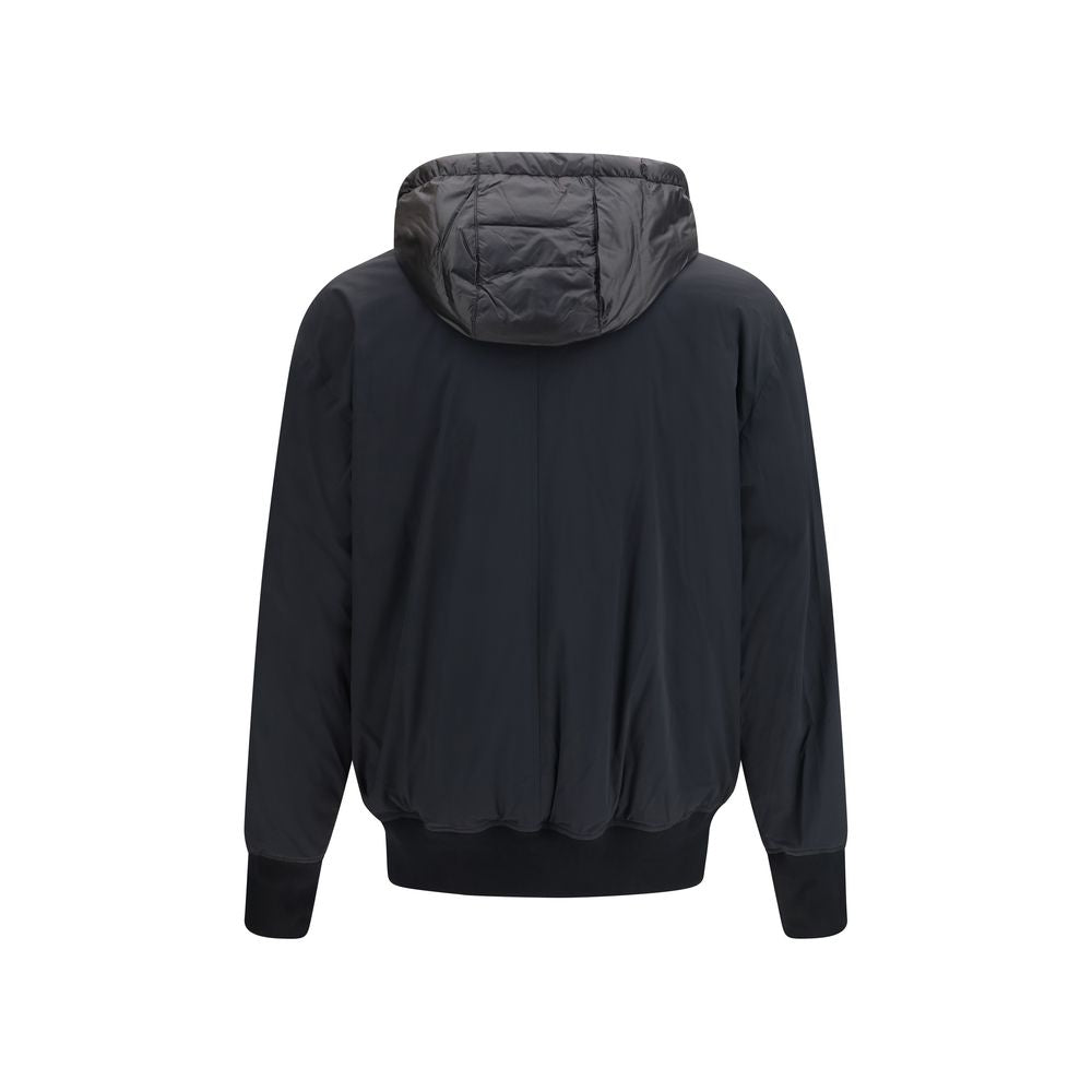 Bomberjacke aus schwarzem Nylon
