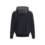 Bomberjacke aus schwarzem Nylon