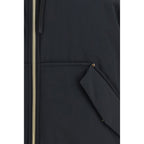 Bomberjacke aus schwarzem Nylon