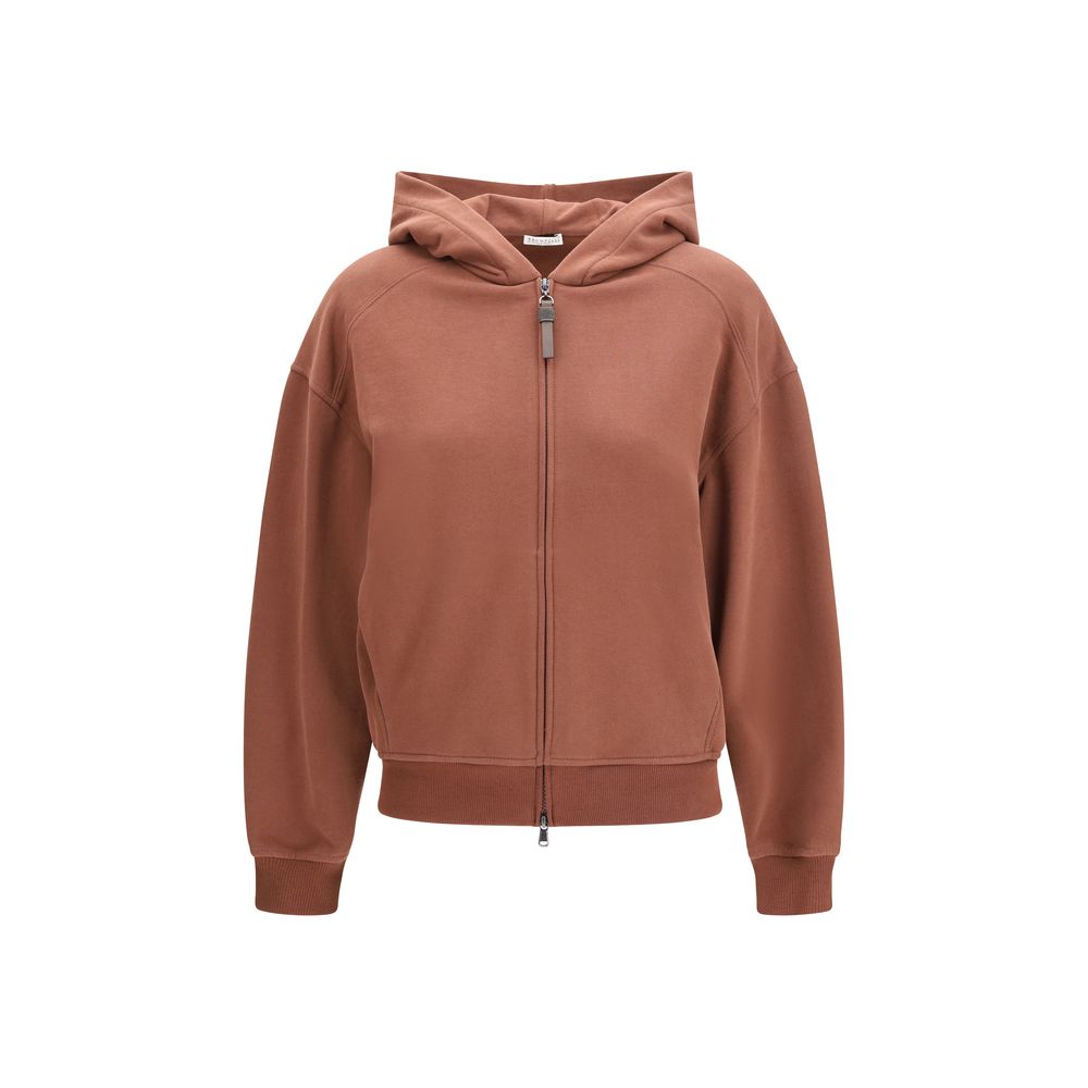 Felpa marrone in cotone