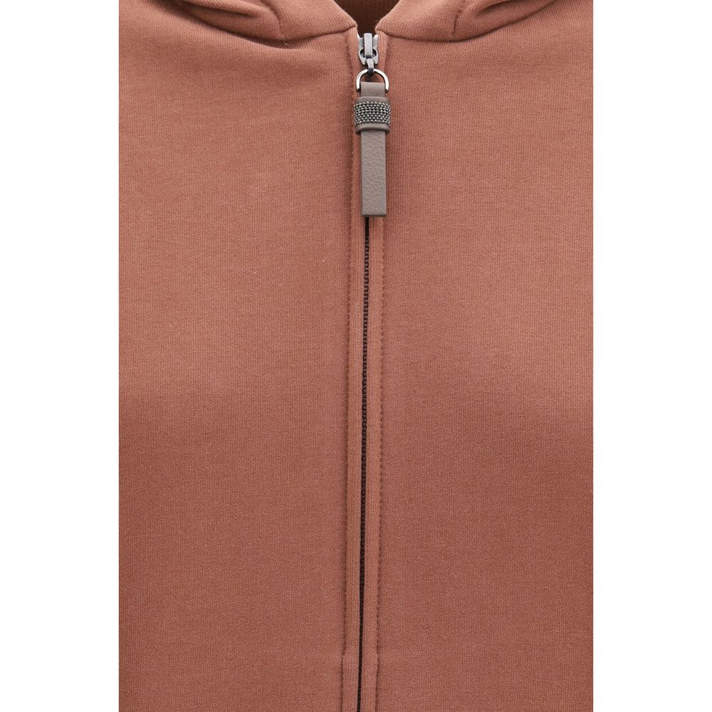 Felpa marrone in cotone