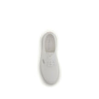 White Cotton Low Top Sneakers