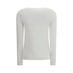 Weißes Modal-Langarmshirt