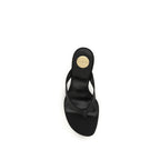 Black Silk Sandals