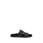 Black Calf Leather Bos Taurus Sandals