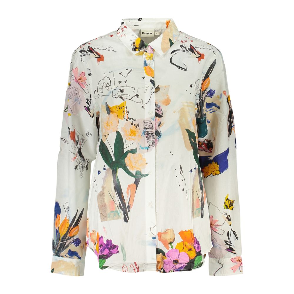 Weißes Baumwoll-Damen-Shirt