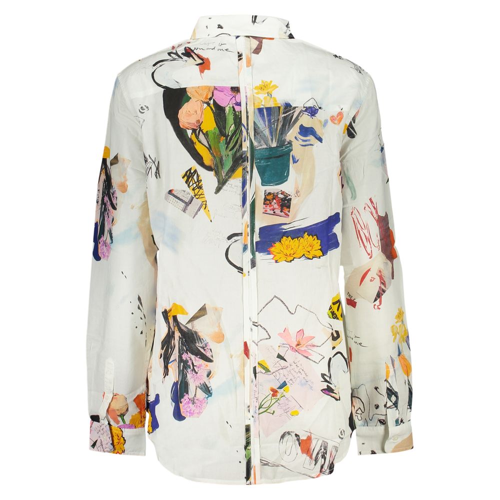 Weißes Baumwoll-Damen-Shirt