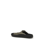 Bicolor-Sandalen aus Kalbsleder (Bos Taurus)