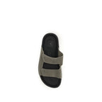 Bicolor-Sandalen aus Kalbsleder (Bos Taurus)