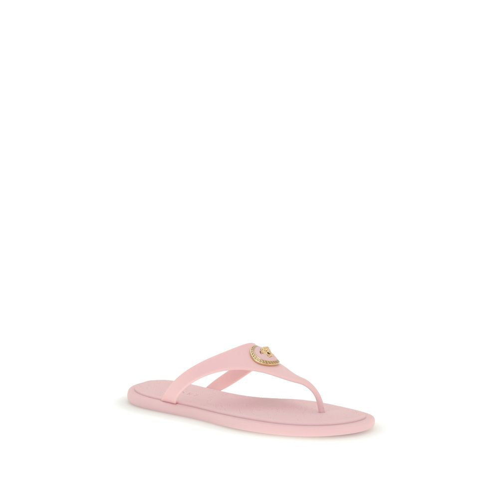 Mehrfarbige Zehentrenner-Sandalen aus Gummi
