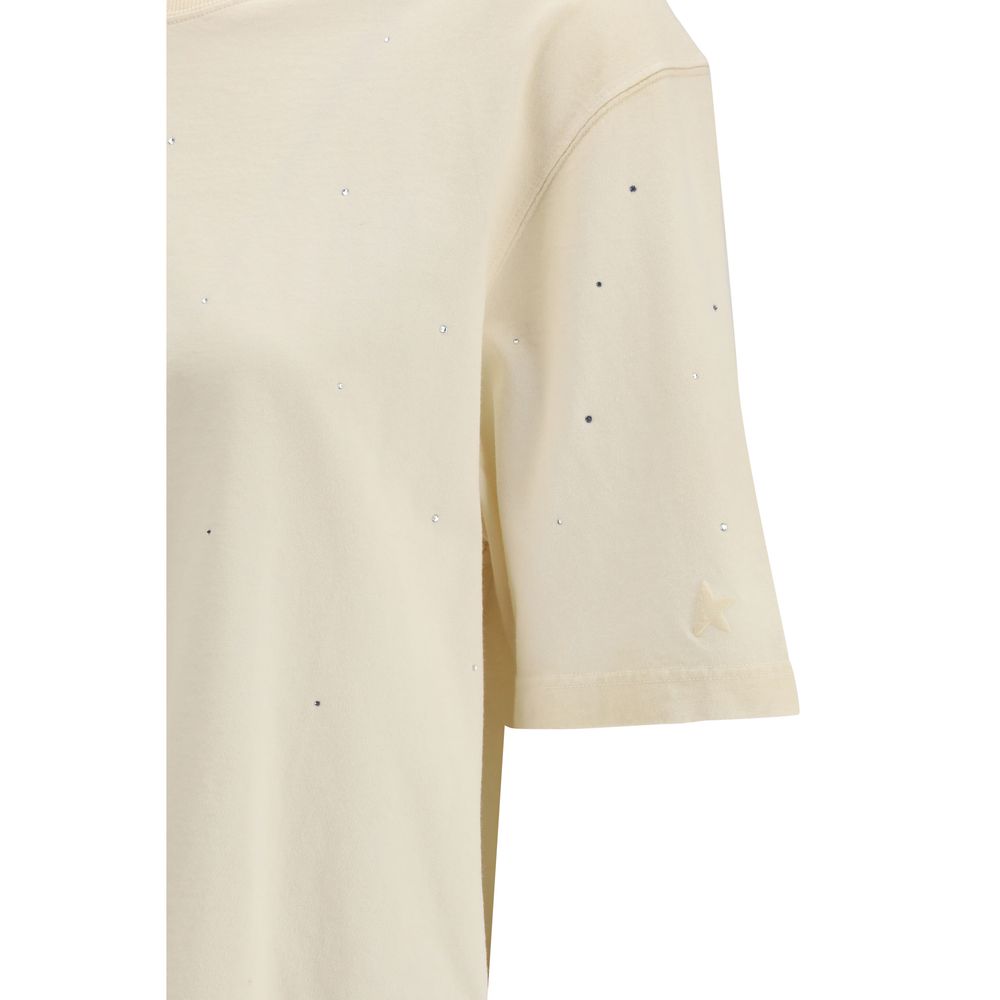 Beiges Baumwoll-T-Shirt