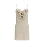 Beige Lyocell Casual Dress
