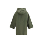 Bicolor Cotton Trench Coat