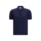 Blue Cotton Polo Shirt