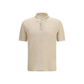 Camicia Polo in Lino Beige
