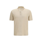 Camicia Polo in Lino Beige