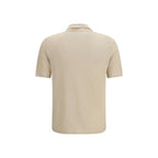 Camicia Polo in Lino Beige