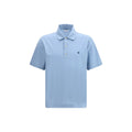 Blaues Baumwoll-Poloshirt