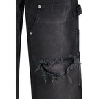 Black Cotton Cargo Pants