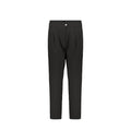 Black Elastane Casual Pants