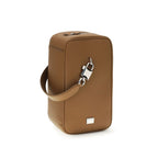 Handtasche aus braunem Kalbsleder vom Hausrind