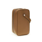 Handtasche aus braunem Kalbsleder vom Hausrind