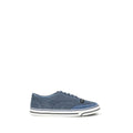 Blaue Leinen-Low-Top-Sneaker