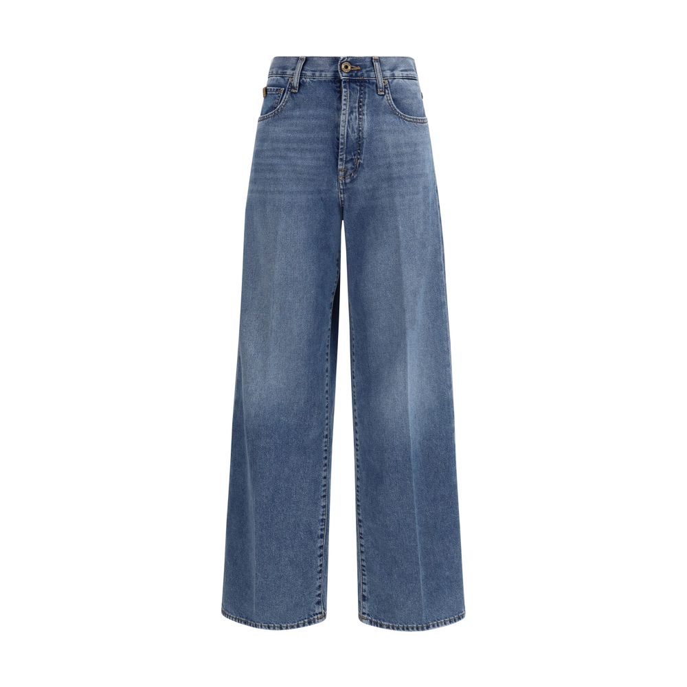 Blaue Relaxed Fit Jeans aus Baumwolle