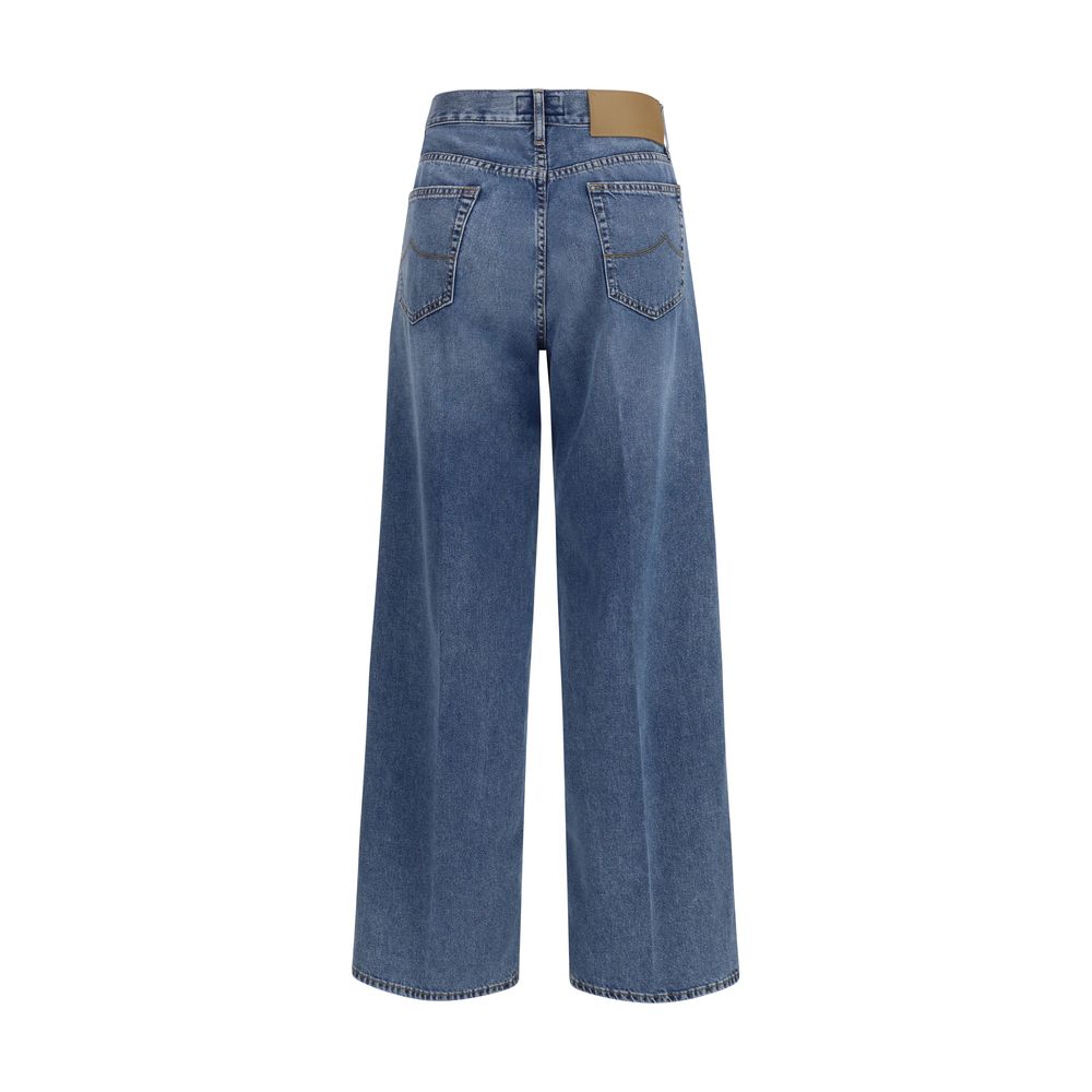 Blaue Relaxed Fit Jeans aus Baumwolle