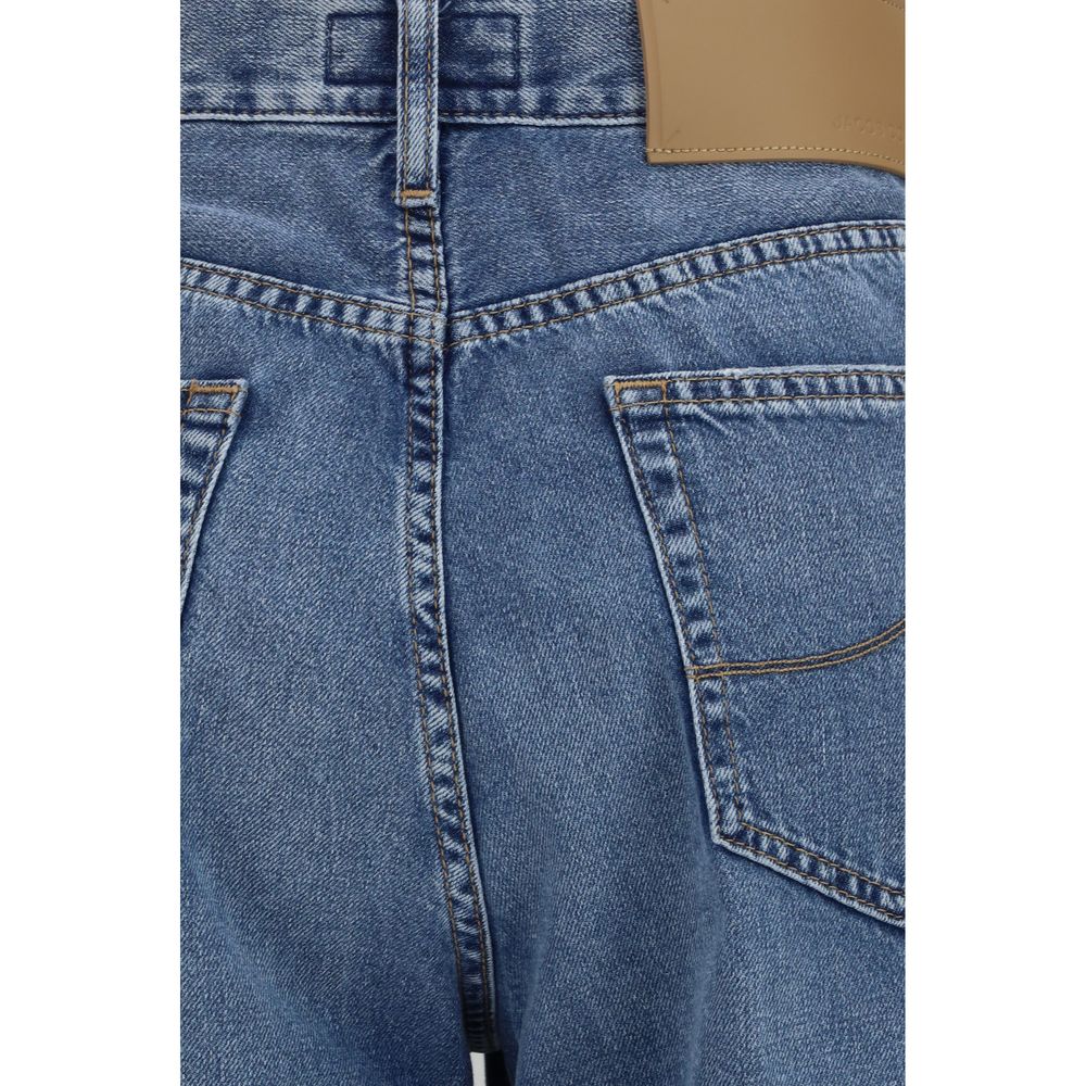 Blaue Relaxed Fit Jeans aus Baumwolle