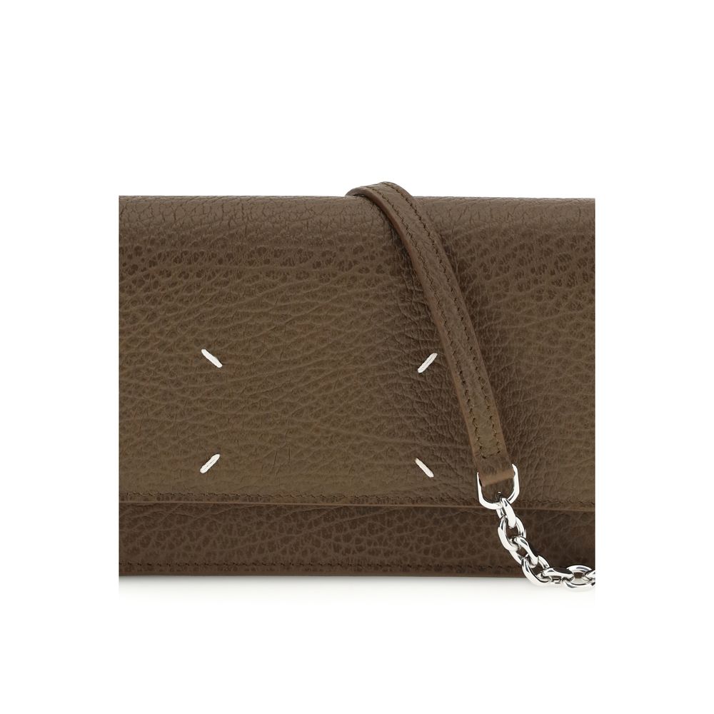 Brieftasche aus braunem Kalbsleder Bos Taurus