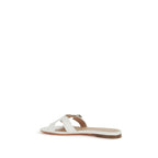 Weiße Kalbsleder-Sandalen (Bos Taurus)