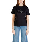 Schwarzes Baumwoll-T-Shirt