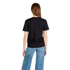 Schwarzes Baumwoll-T-Shirt