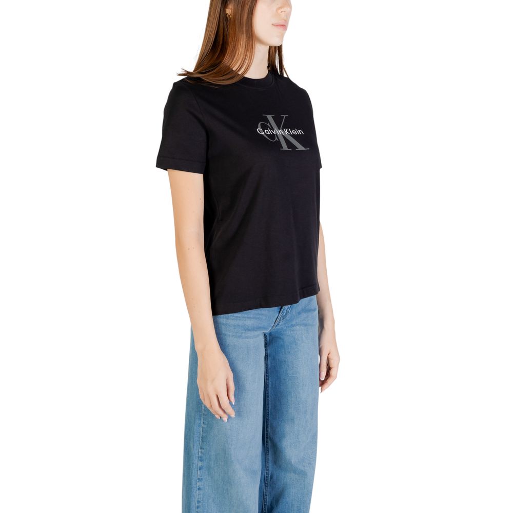 Schwarzes Baumwoll-T-Shirt