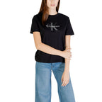 Schwarzes Baumwoll-T-Shirt