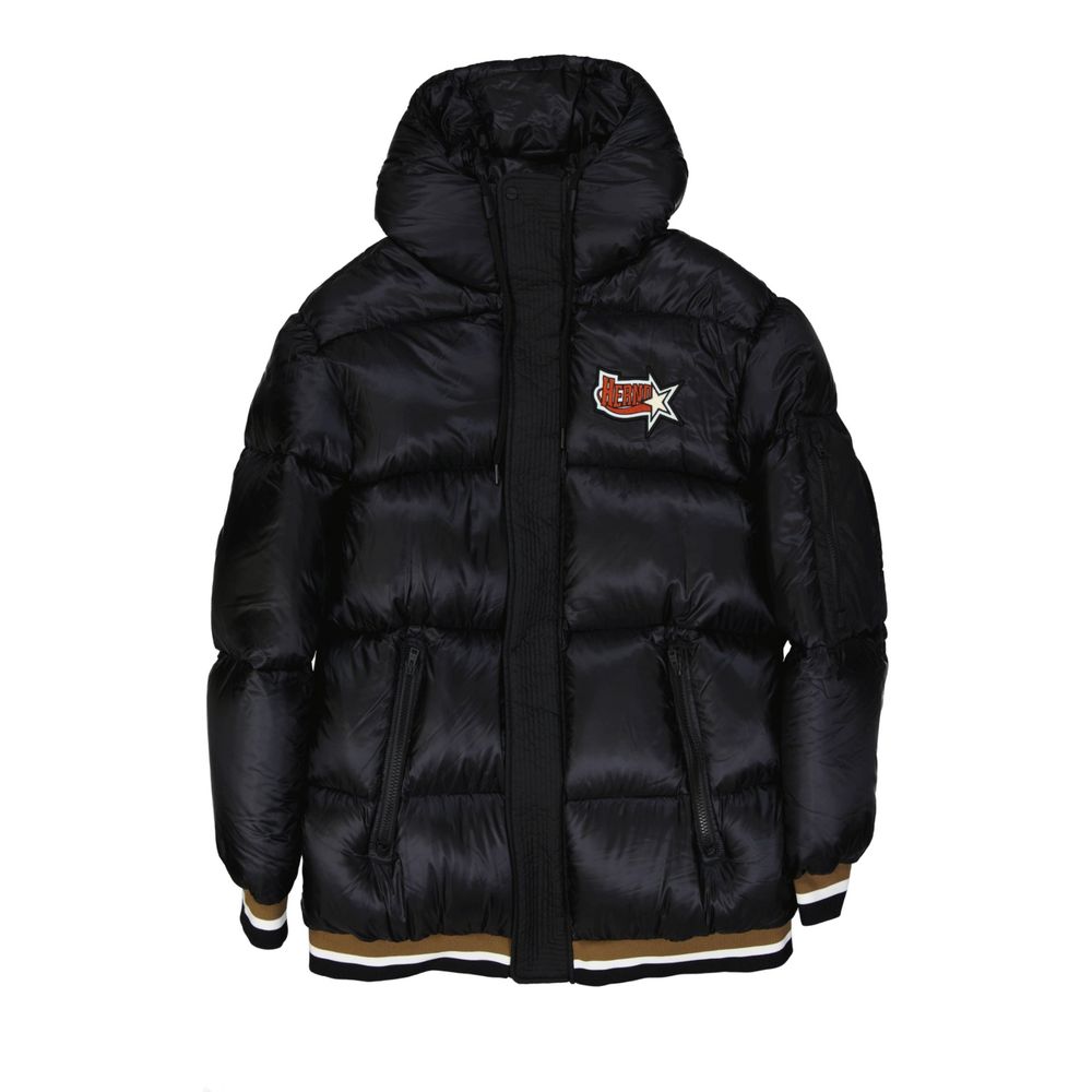Bomberjacke aus schwarzem Polyamid