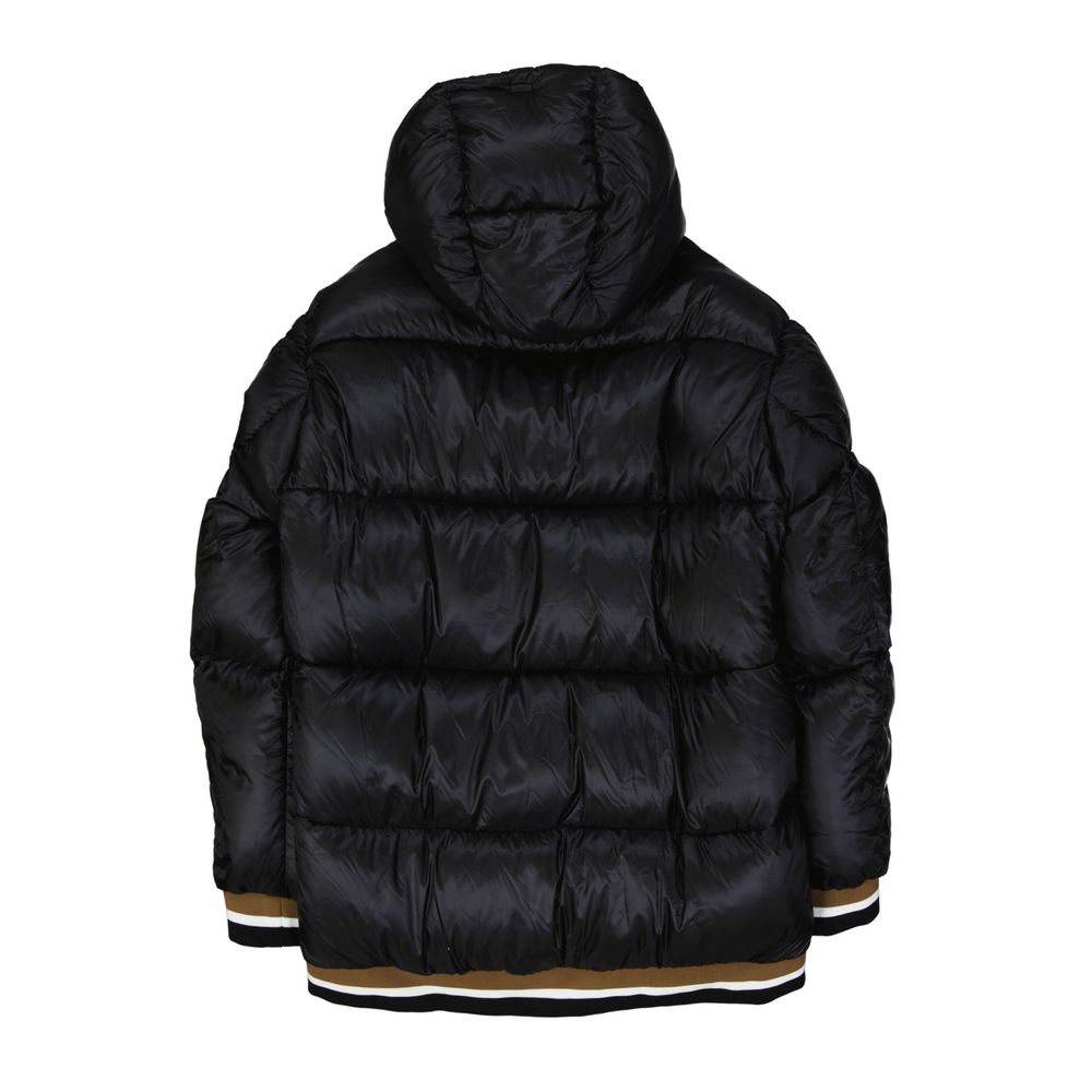 Bomberjacke aus schwarzem Polyamid