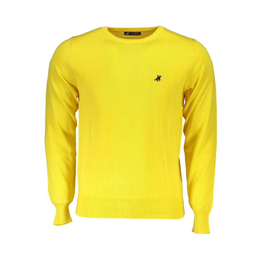 Gelber Baumwollpullover für Herren