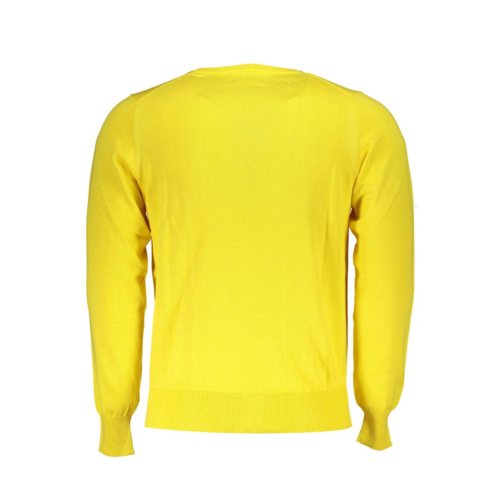 Gelber Baumwollpullover für Herren