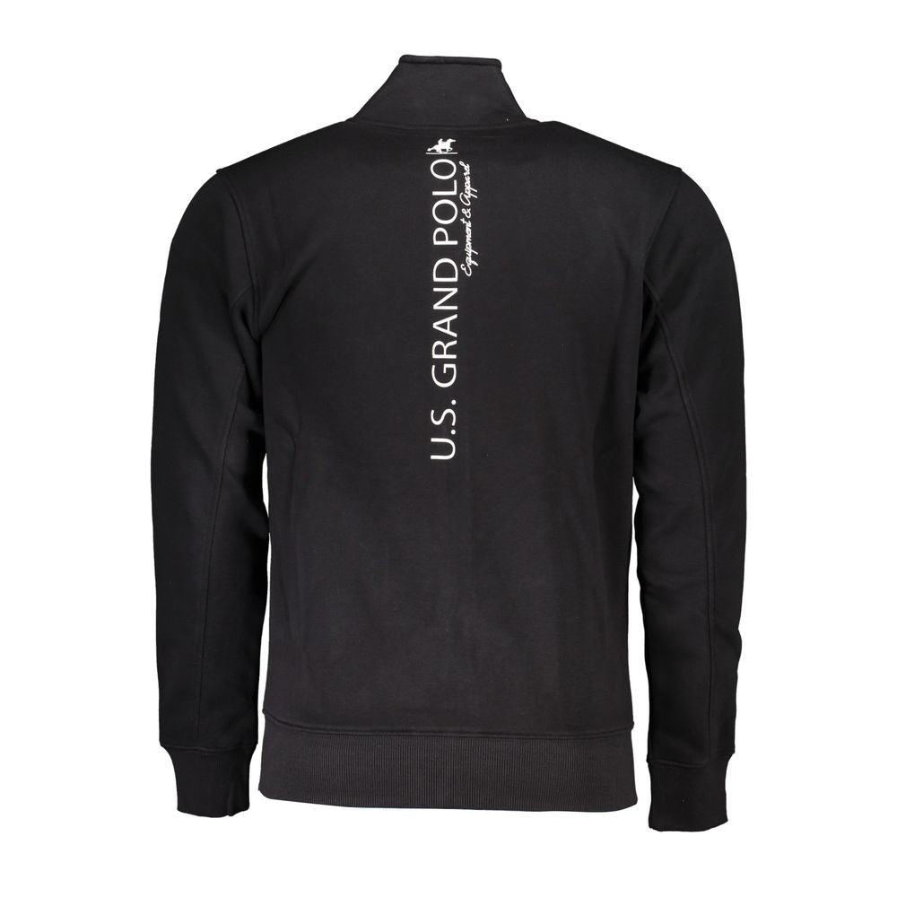 Black Cotton Men's Sweatshirt