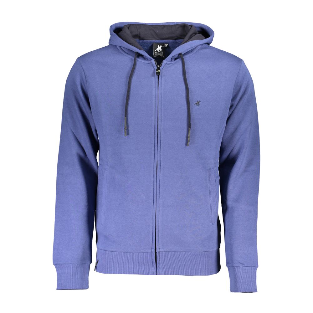Blue Cotton Men's Hoodie