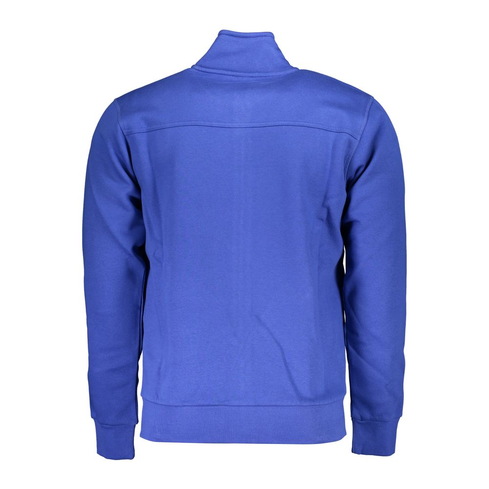 Blue Cotton Men Sweatshirt