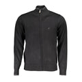 Black Viscose Men Cardigan