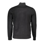 Black Viscose Men Cardigan