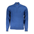Blue Viscose Men's Sweater