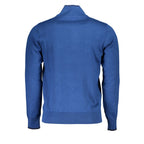 Blue Viscose Men's Sweater